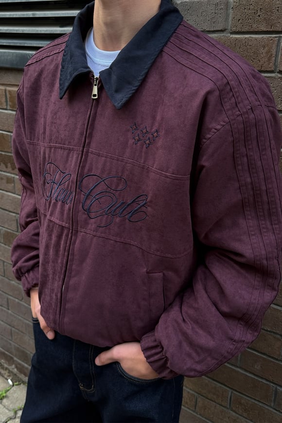 Flaw Cult Suede Bomber Jacket