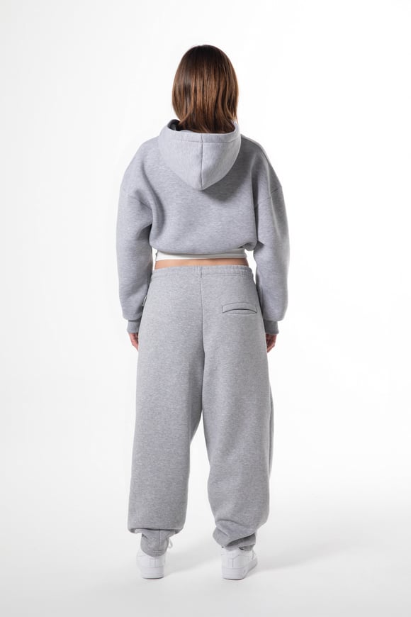 Flex Tech Oversize Eşofman Gri Melanj