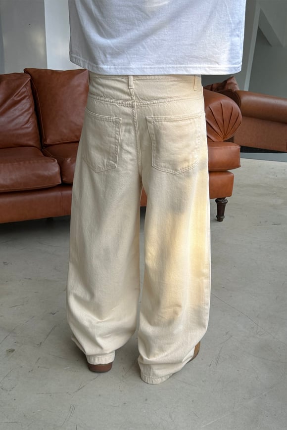 Raw Series Ecru Baggy Jean