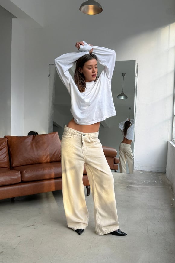 Raw Series Ecru Baggy Jean