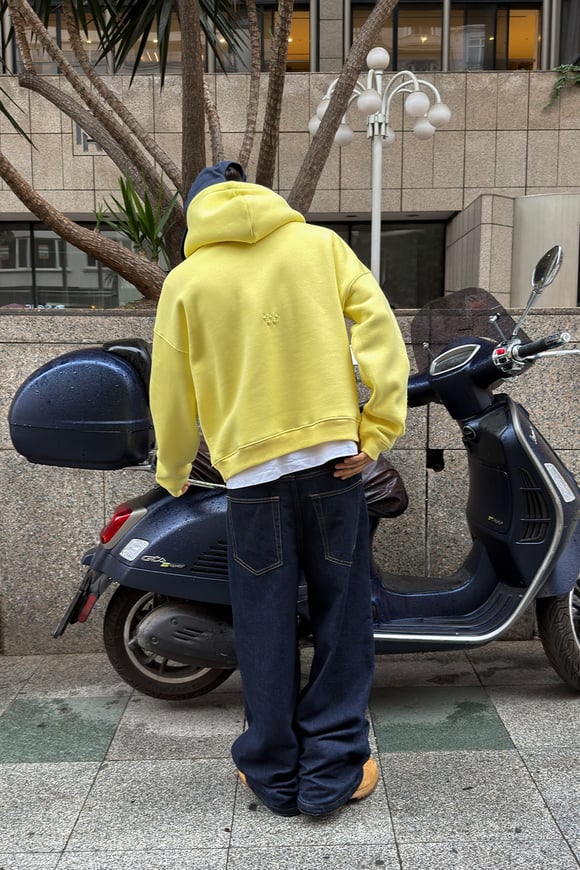 FW Star Cool Puff Boxy Fit Butter Yellow Hoodie