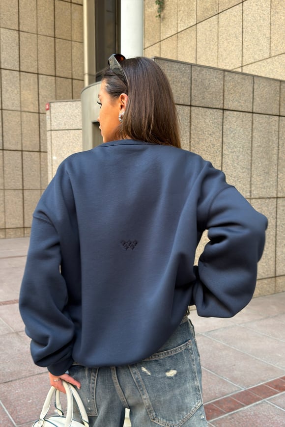 FW Star Cool Puff Boxy Fit Navy Blue Sweat
