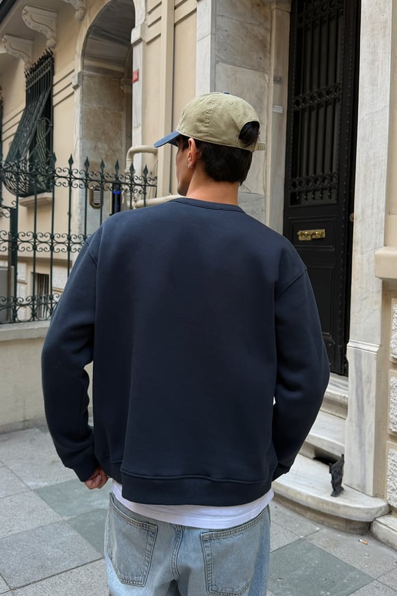 FW Star Cool Puff Navy Blue Relax Fit Sweat