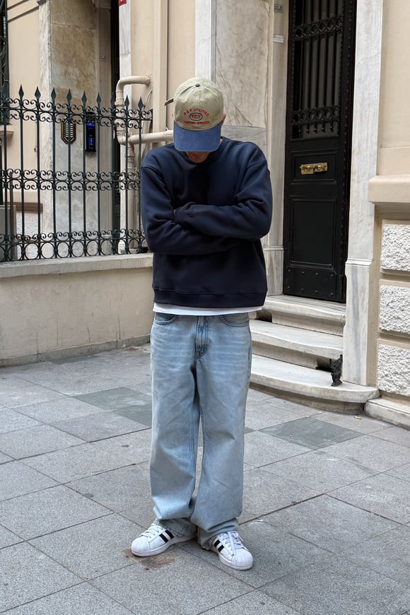 FW Star Cool Puff Navy Blue Relax Fit Sweat