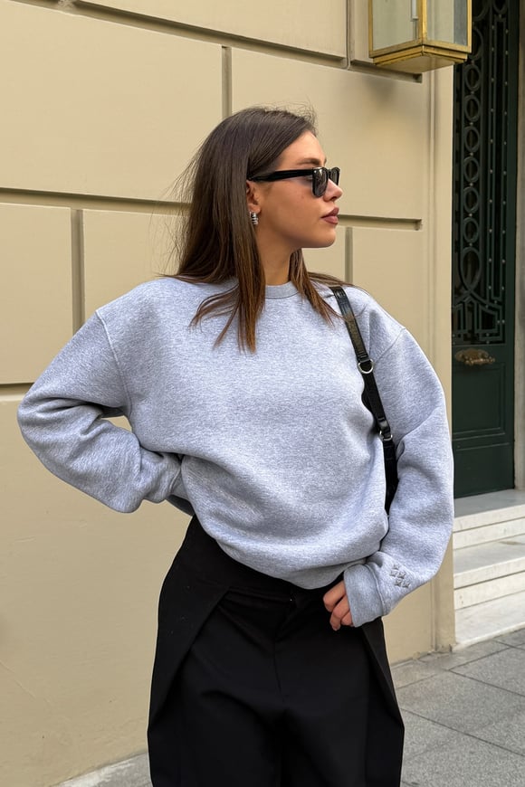 FW Star Cool Puff Melange Grey Relax Fit Sweat