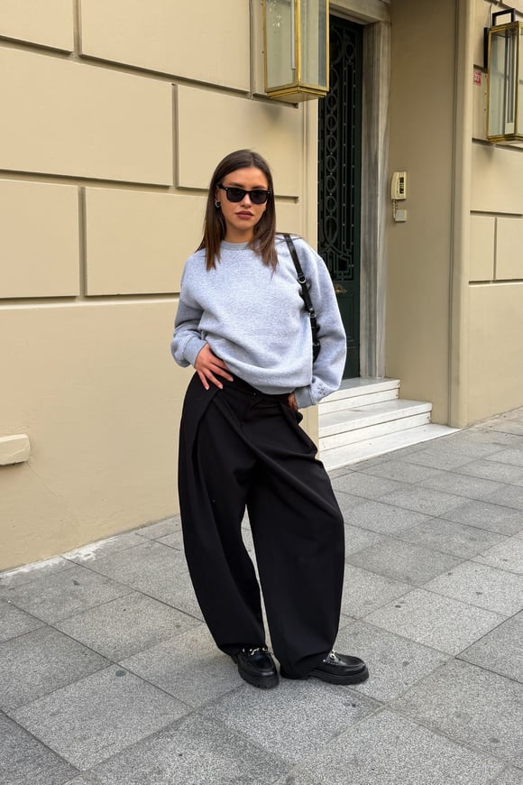 FW Star Cool Puff Melange Grey Relax Fit Sweat