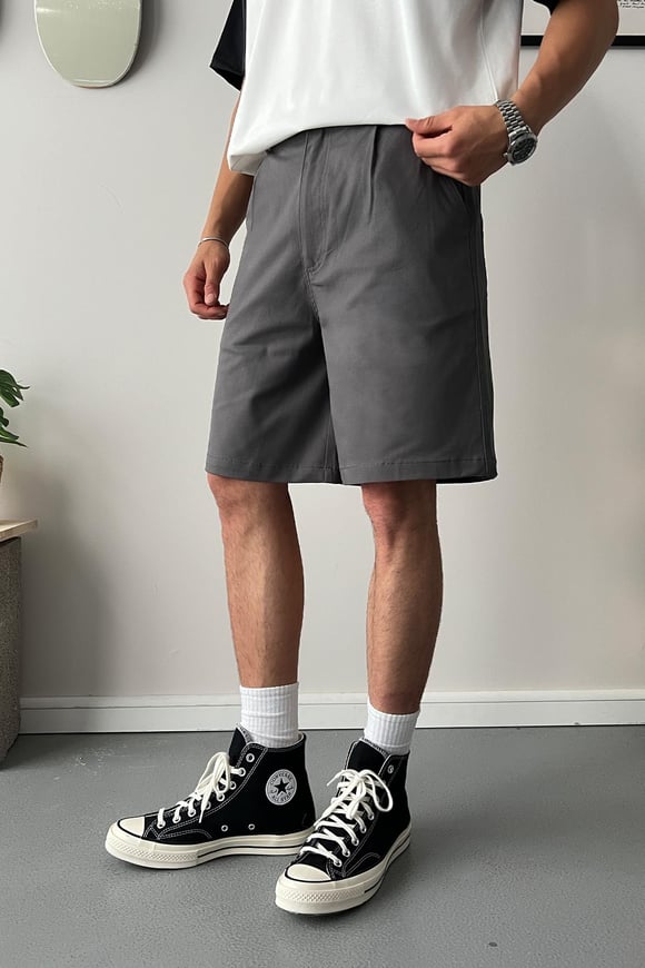 Gabardin Kumaş Antrasit Basic Şort