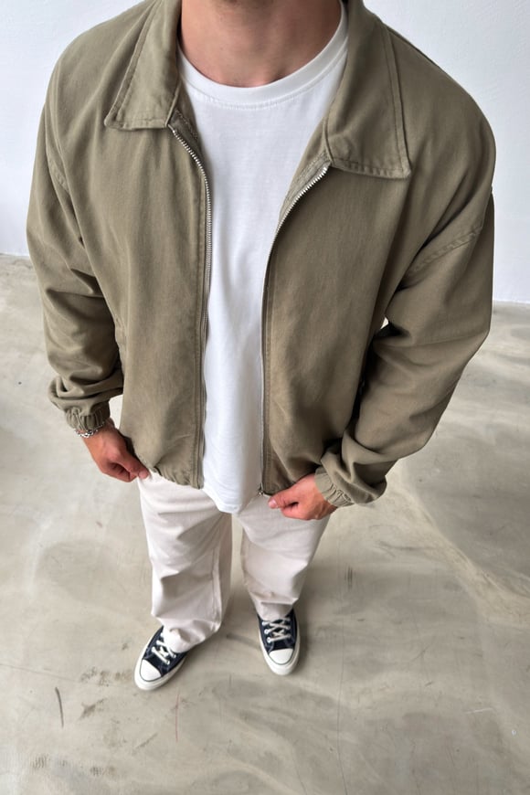 Gömlek Yaka Bomber İnce Ceket