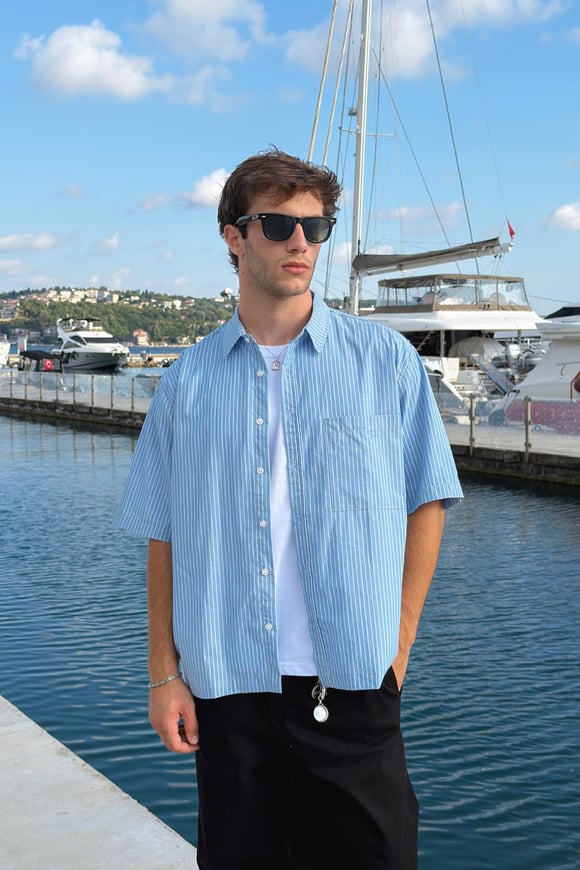 Harbor Oversized Striped Shirt 
