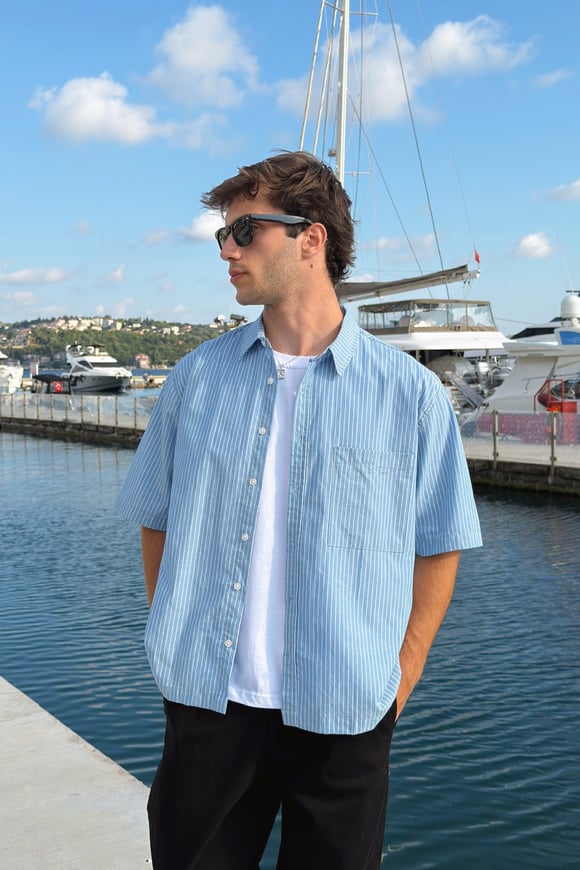 Harbor Oversized Striped Shirt 