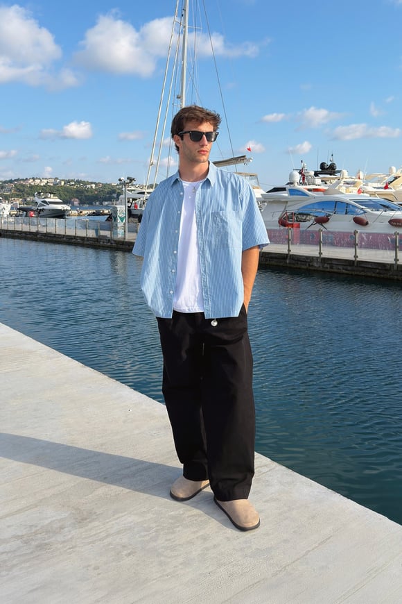 Harbor Oversized Striped Shirt 