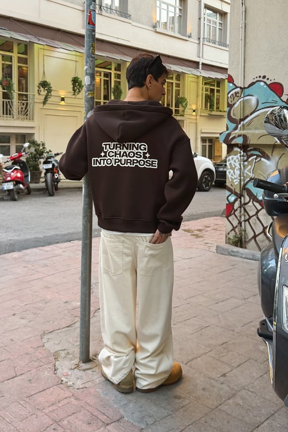Cipher Brown Zip-Up Hoodie