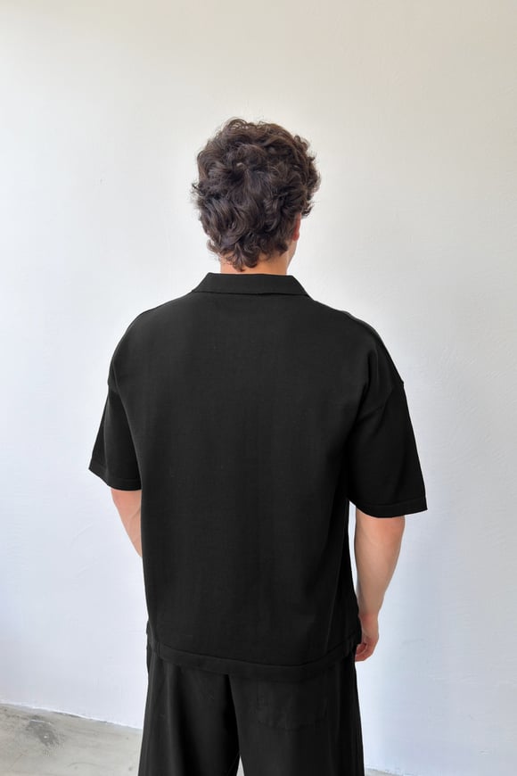 Limited Edition Baskılı Triko Polo Yaka Tişört