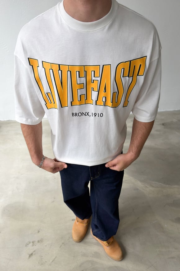 Live Fast Baskılı Tişört
