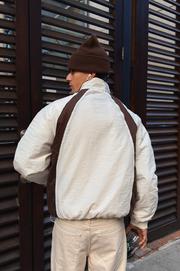 Piped Shadow Beıge-Brown Jacket