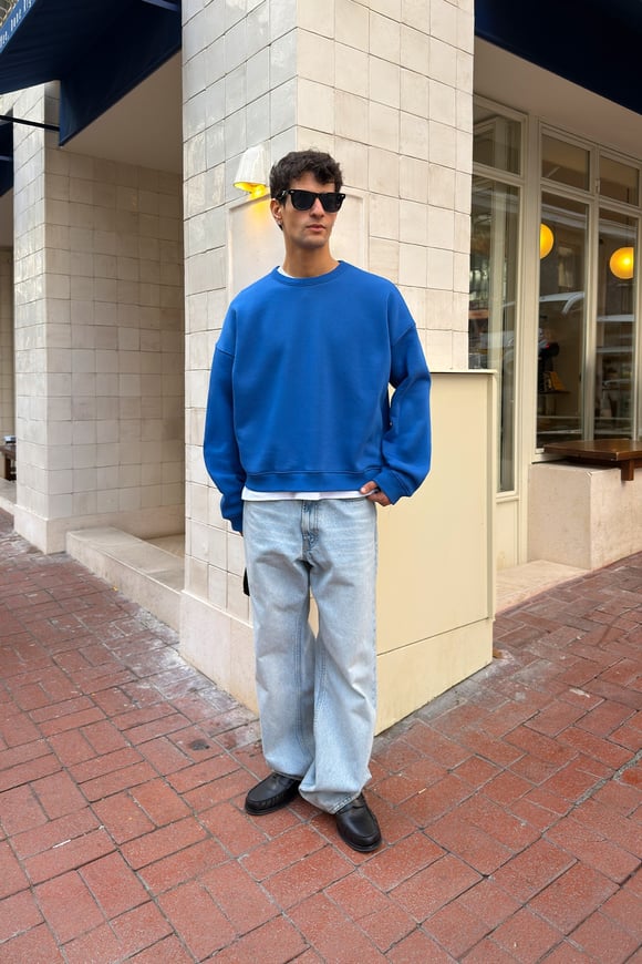 FW Cool Puff Boxy Fit Blue Sweat