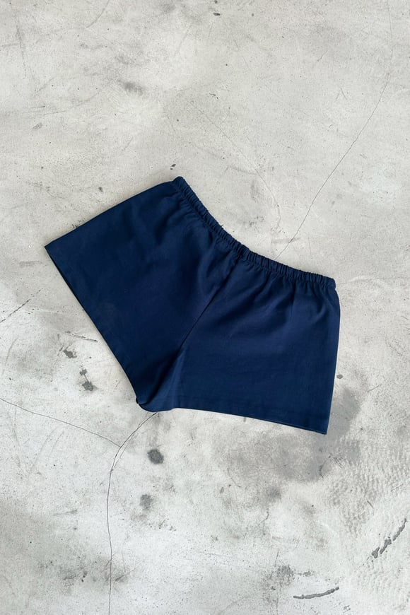 Navy Blue Relaxed Mini Shorts