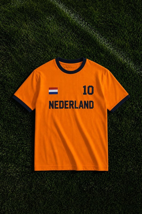 Nederland 10 Baskılı Tişört
