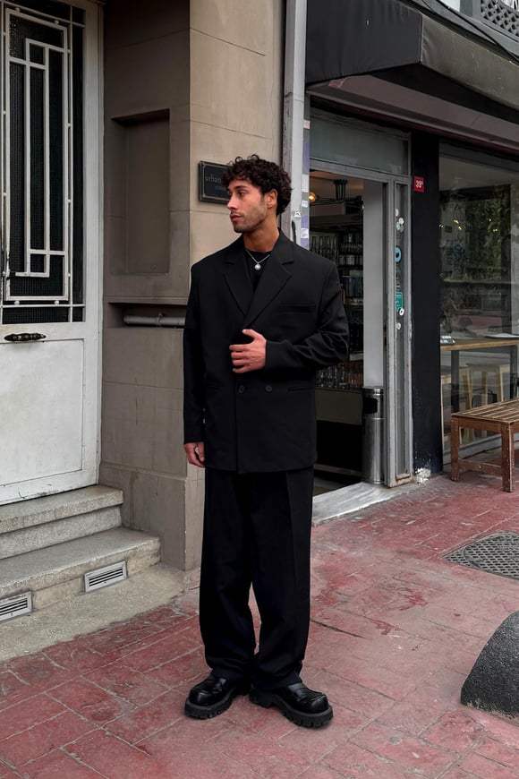 Oversize Takım Elbise Siyah