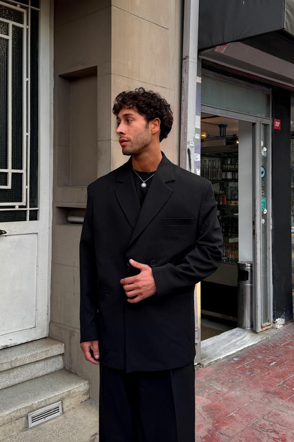 Oversize Takım Elbise Siyah