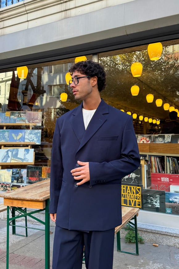 Oversize Takım Elbise Lacivert