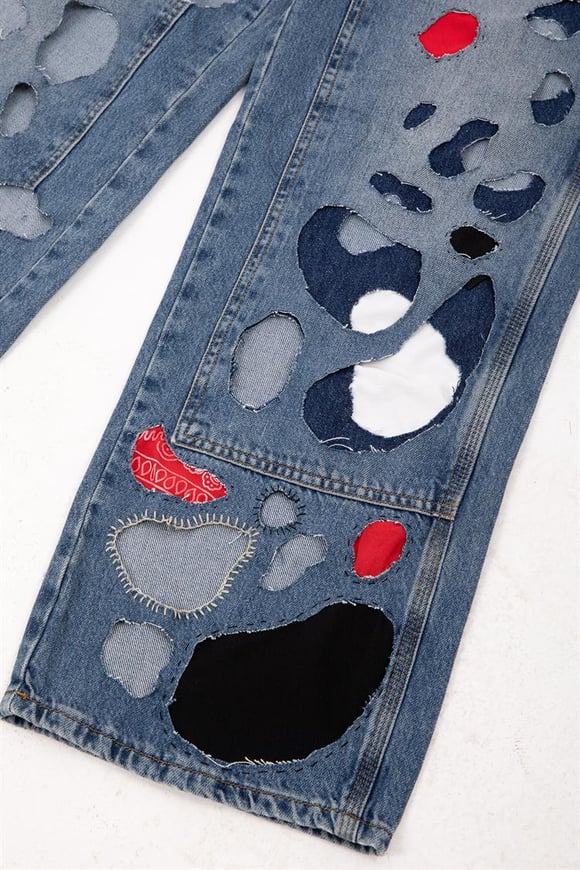 Patchy Custom Pants Mavi