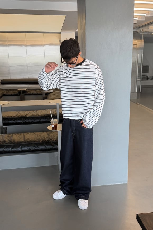 Pier White Stripe Tee