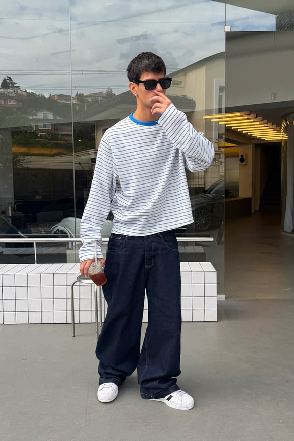 Pier Blue Stripe Tee