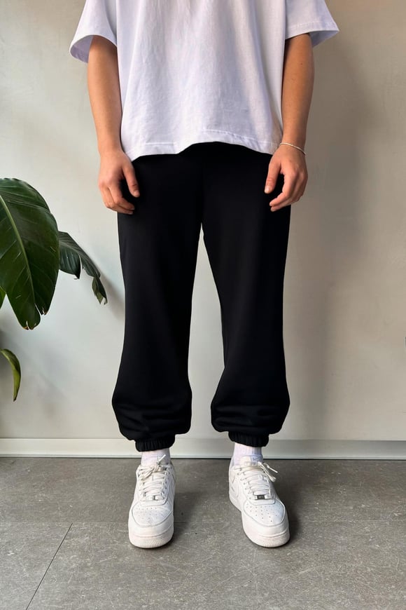 Flaw Atelier Regular Siyah Jogger Eşofman Altı