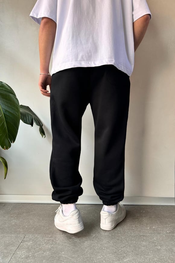 Flaw Atelier Regular Siyah Jogger Eşofman Altı