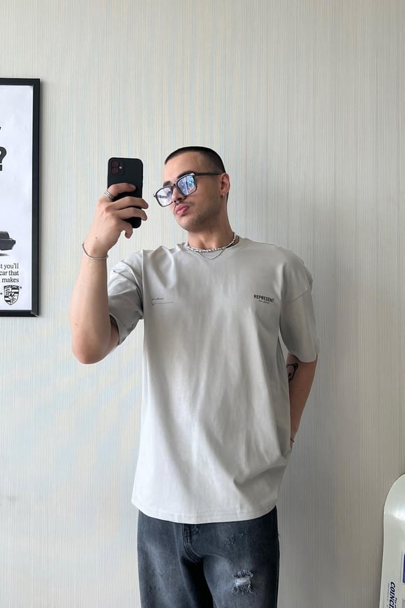 Represent Sırt Baskılı Oversize Tişört