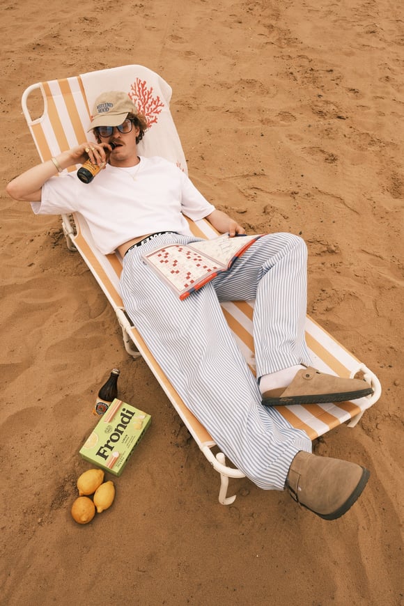 Striped Relaxed Fit Pantolon