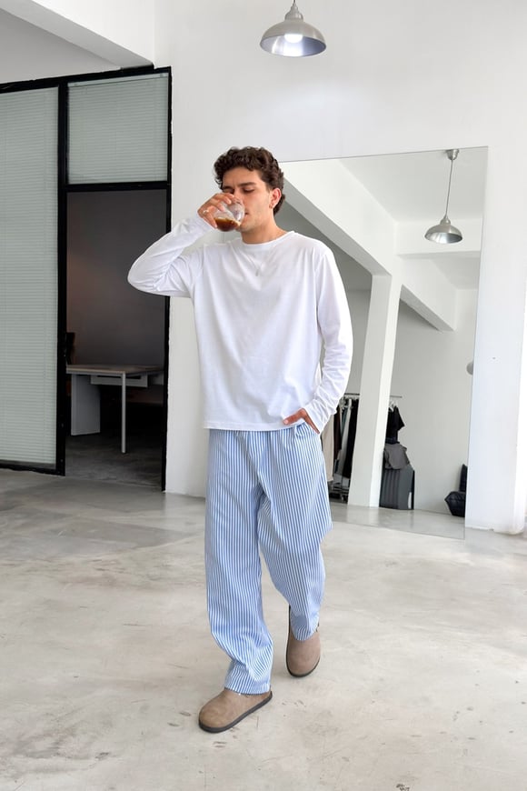 Çizgili Pijama Pantolon