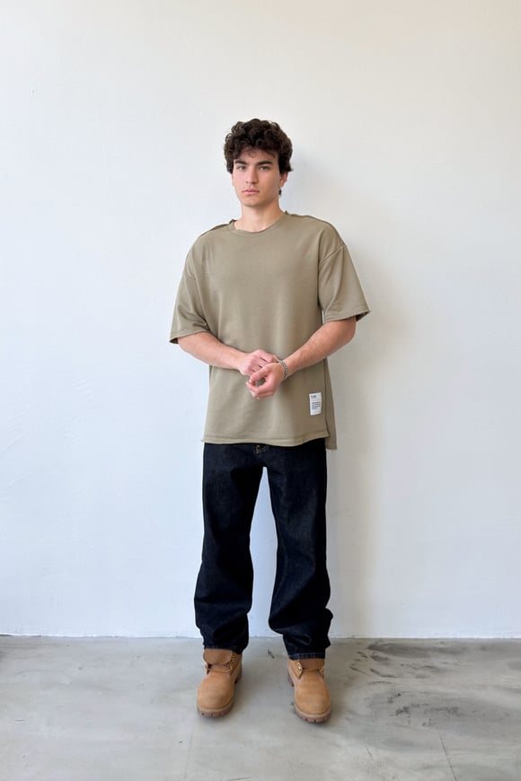 Ters Dikişli Oversize Tişört