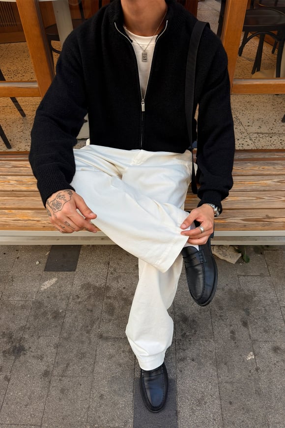 Black Zip Knit