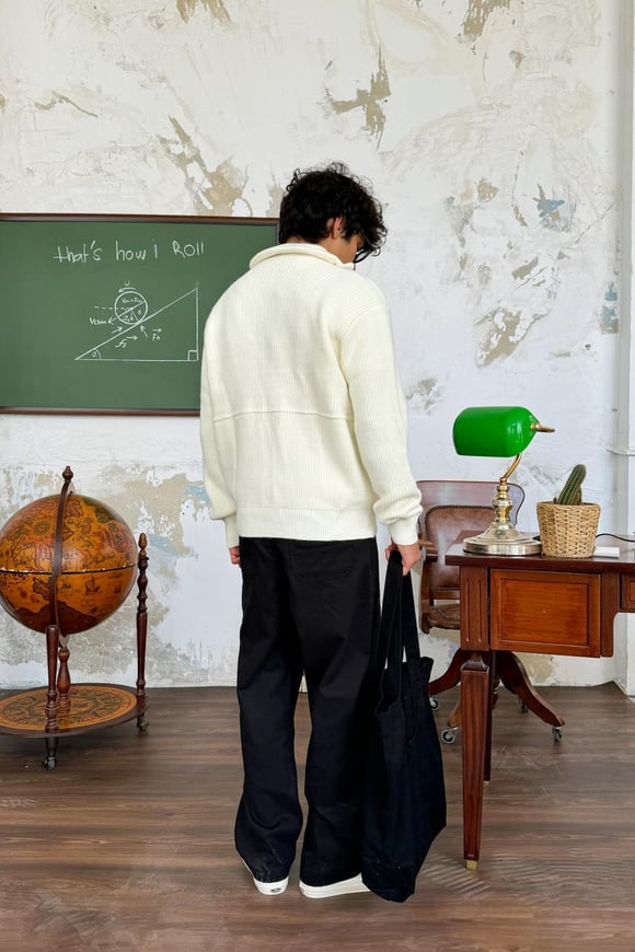 Uneffected Nakışlı Ekru Triko Hırka