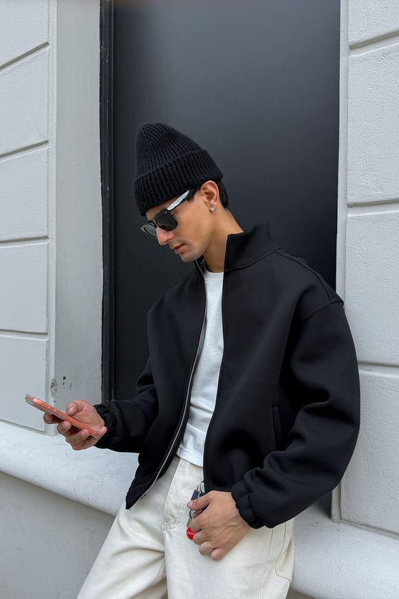 Diver Black Bomber Jacket