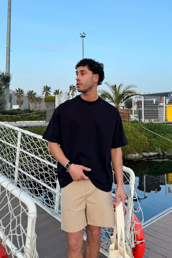 Basic Siyah Oversize Tişört