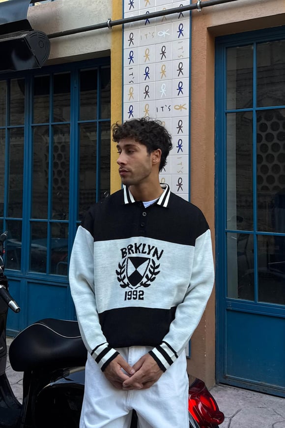 Brklyn Nakışlı Triko Kazak