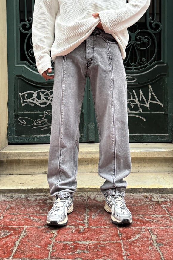 Çift Dikiş Eskitme Detay Jean