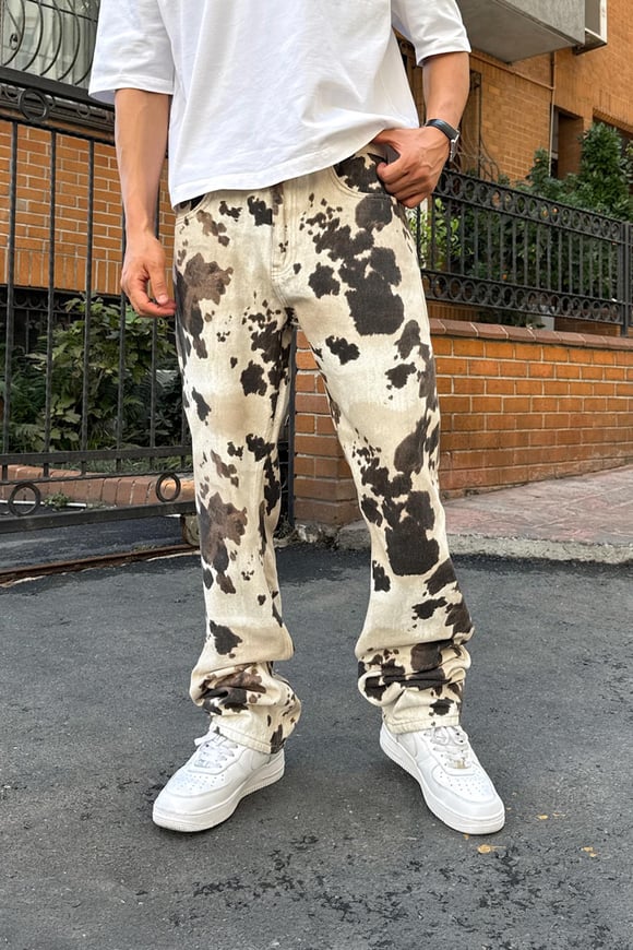 Cow Desen Regular Pantolon