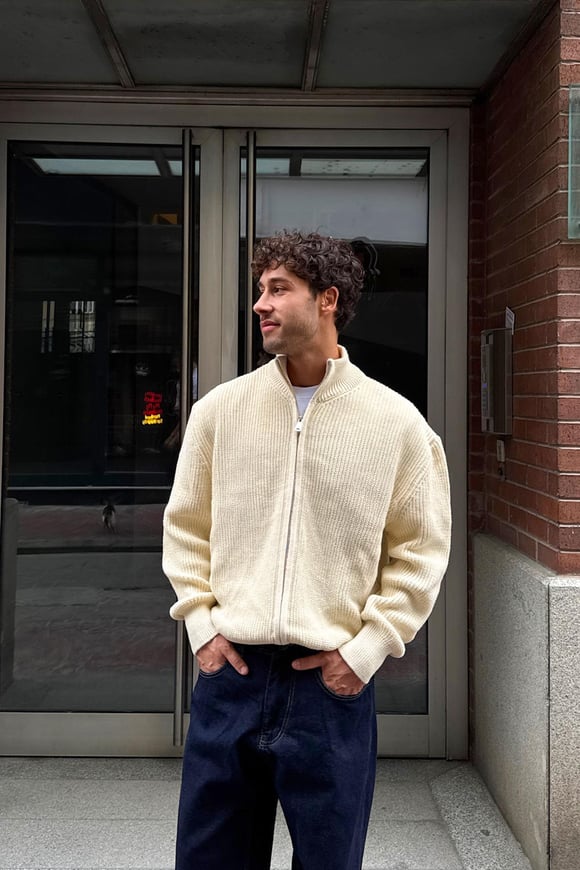 Fermuarlı Triko Hırka