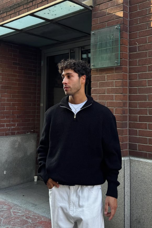 Half Zip Triko Kazak