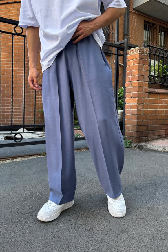Rahat Kesim Bel Lastikli Baggy Pantolon