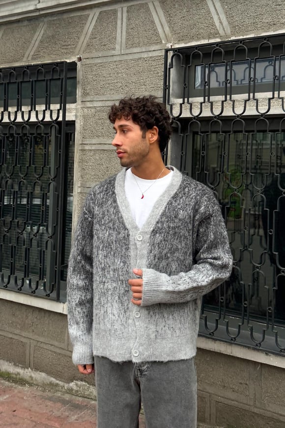 Renk Geçişli Triko Hırka