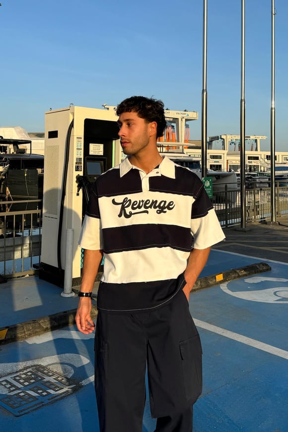 Revenge Baskılı Polo Yaka Tişört
