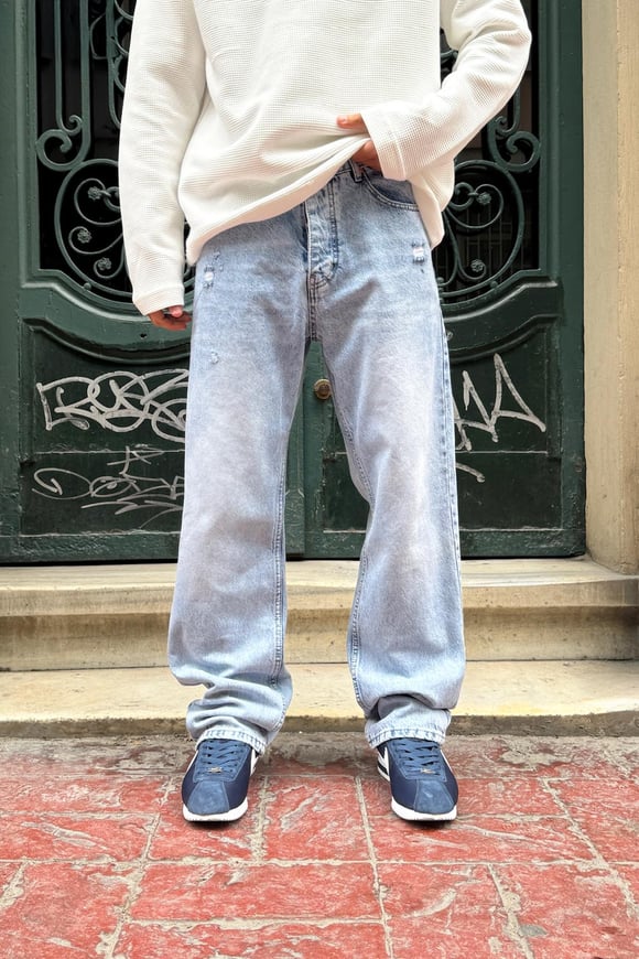 Yırtık Detay Baggy Jean