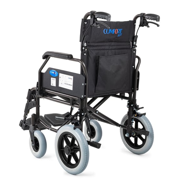 Comfort Plus DM-337 transfer tekerlekli sandalye katlanmış görünüm