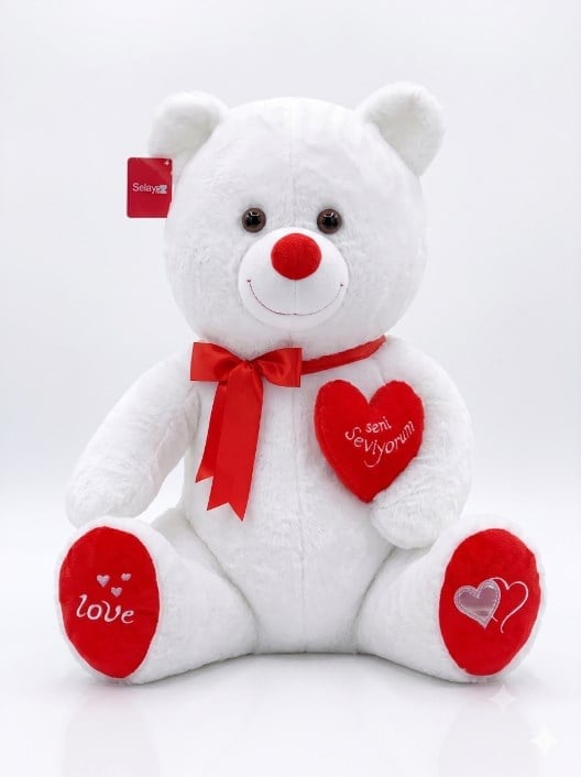 1054 TIKIL AYI 70 CM BEYAZ