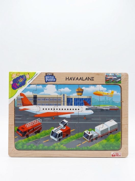 AHŞAP EĞİTİCİ PUZZLE / HAVAALANI